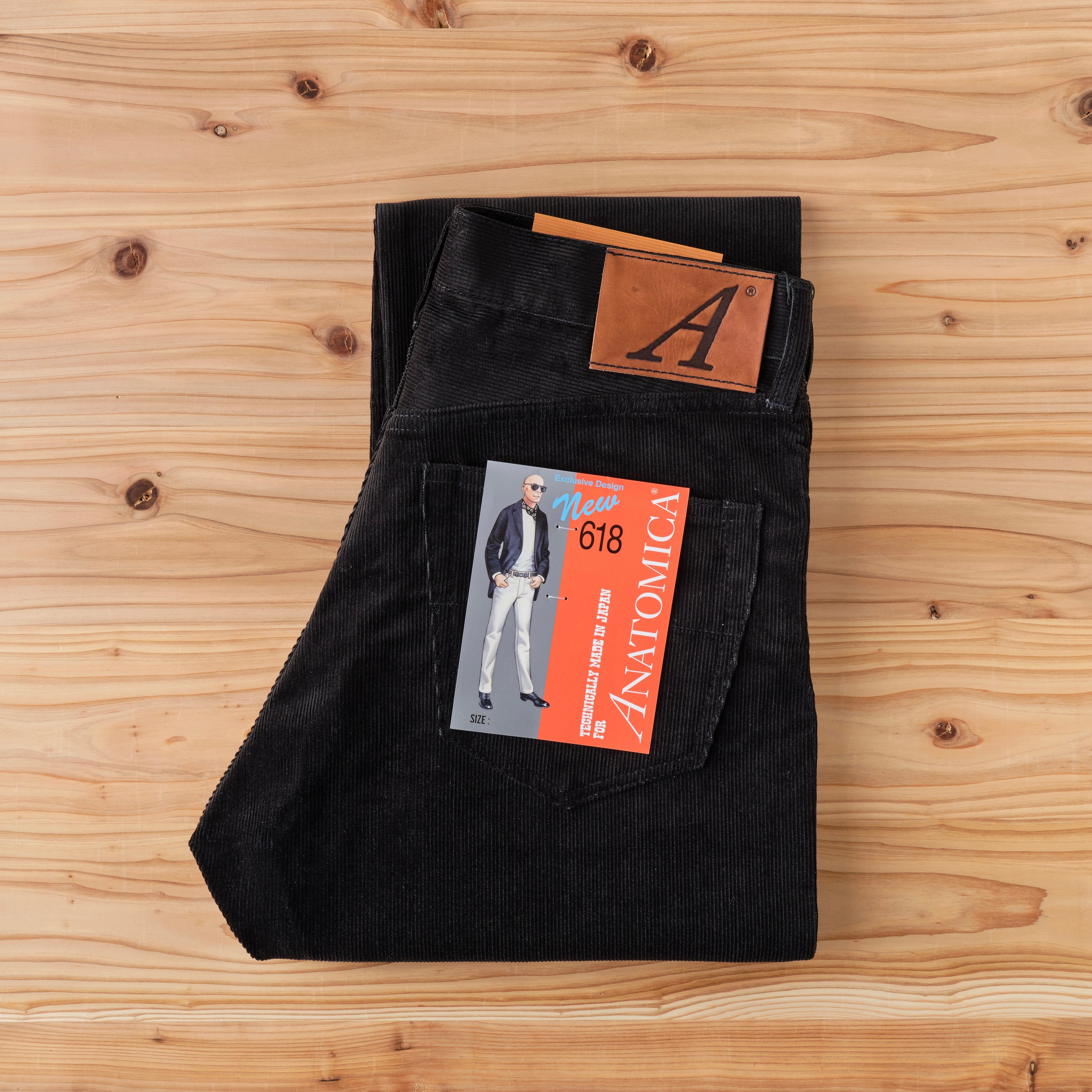 618 ORIGINAL JEANS CORDUROY BLACK – ANATOMICA NAGOYA
