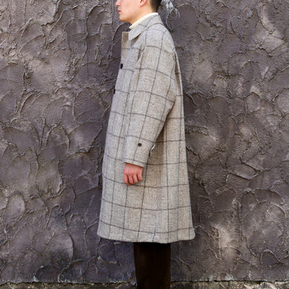 SINGLE RAGLAN COAT Ⅱ REVERSIBLE WINDOW CHECK BEIGE