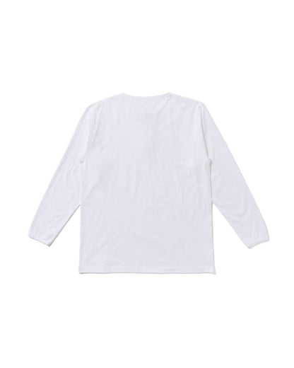 BIG YANK HENLEY NECK TEE L/S WHITE
