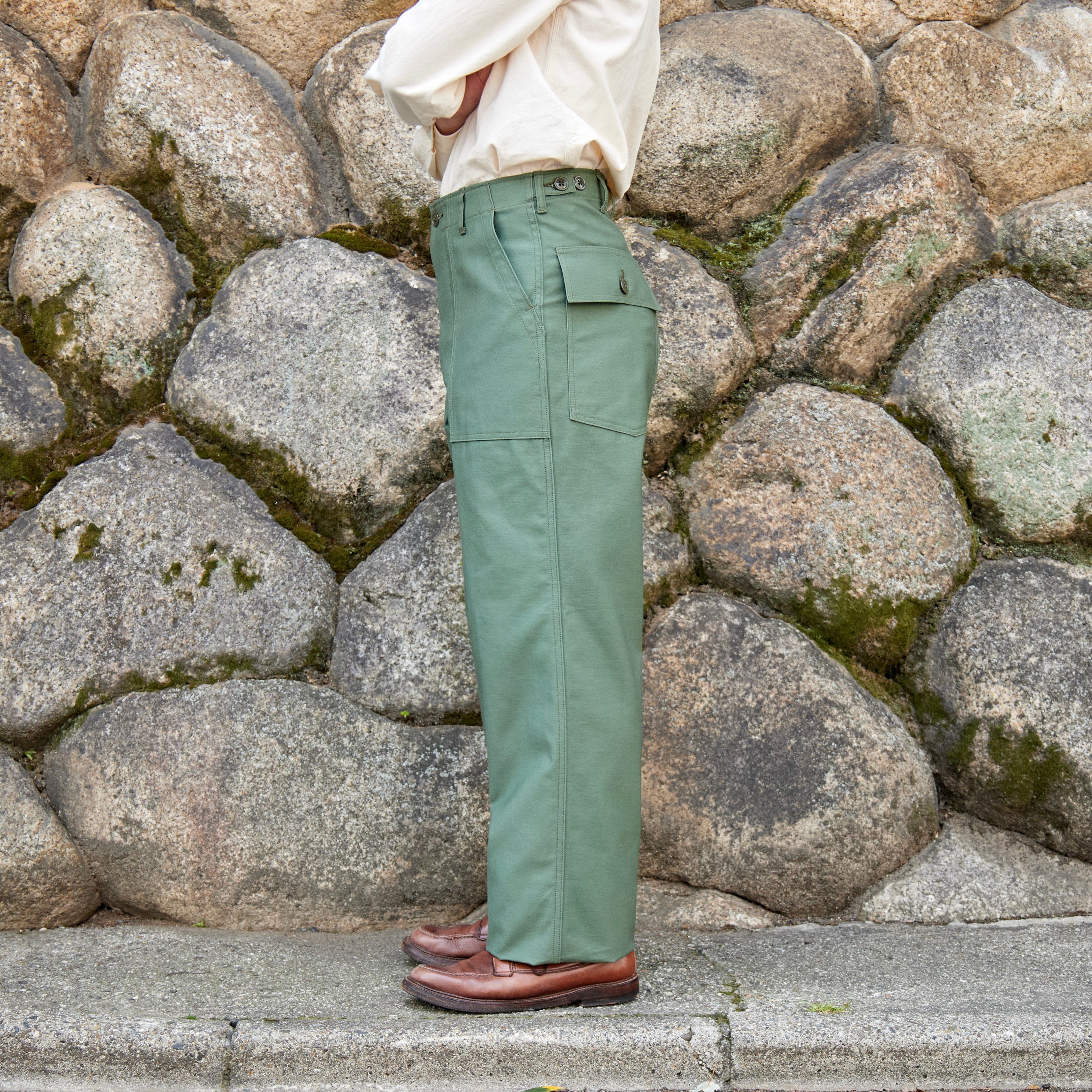 YANKSHIRE M1961 UTILITY TROUSERS VINTAGE SATEEN – ANATOMICA NAGOYA