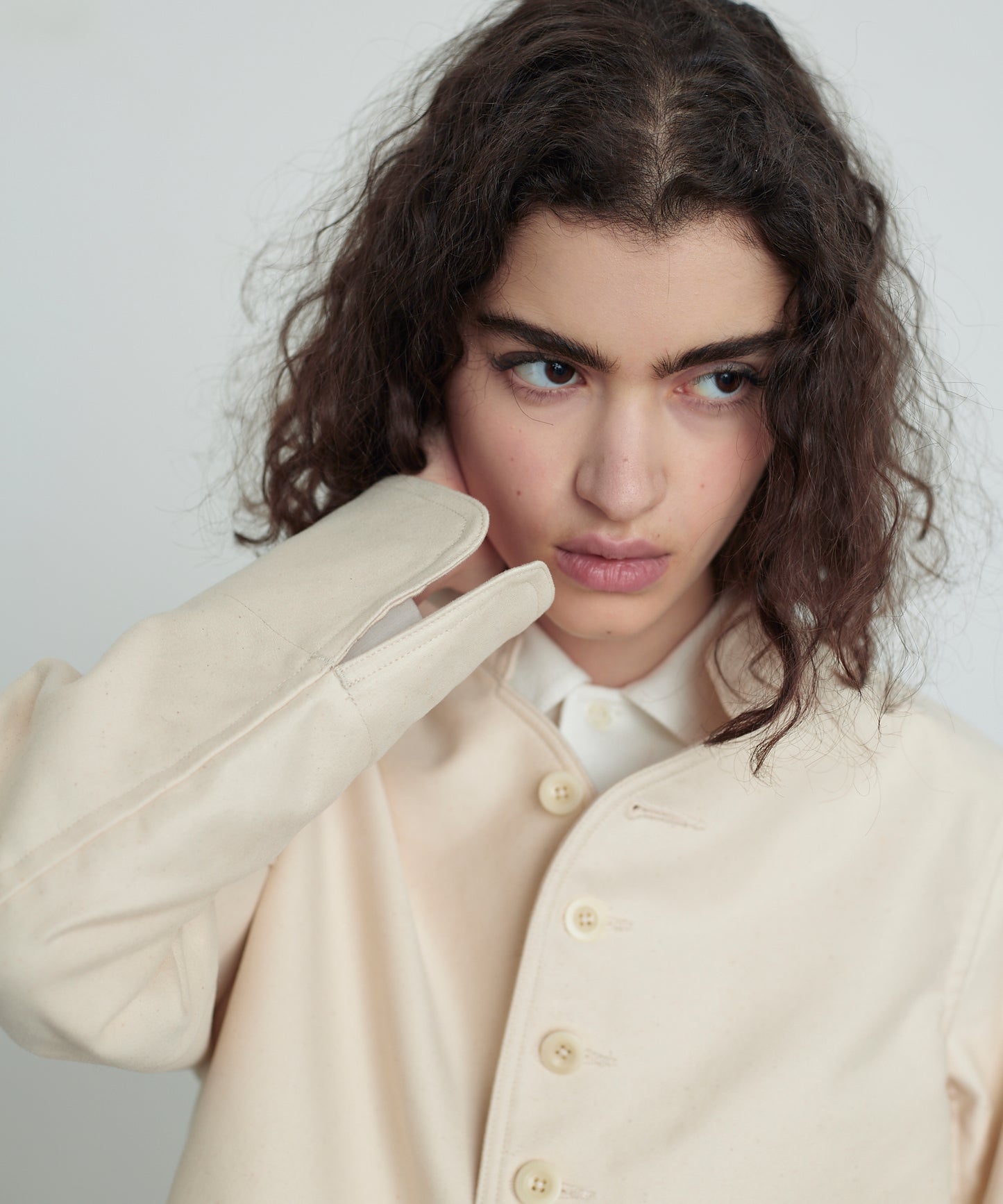 LADIES DOLMAN MOLESKIN NATURAL