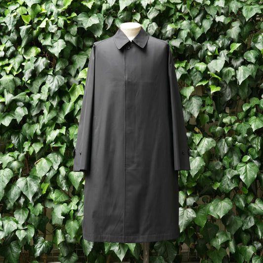 SINGLE RAGLAN COAT GABARDINE BLACK