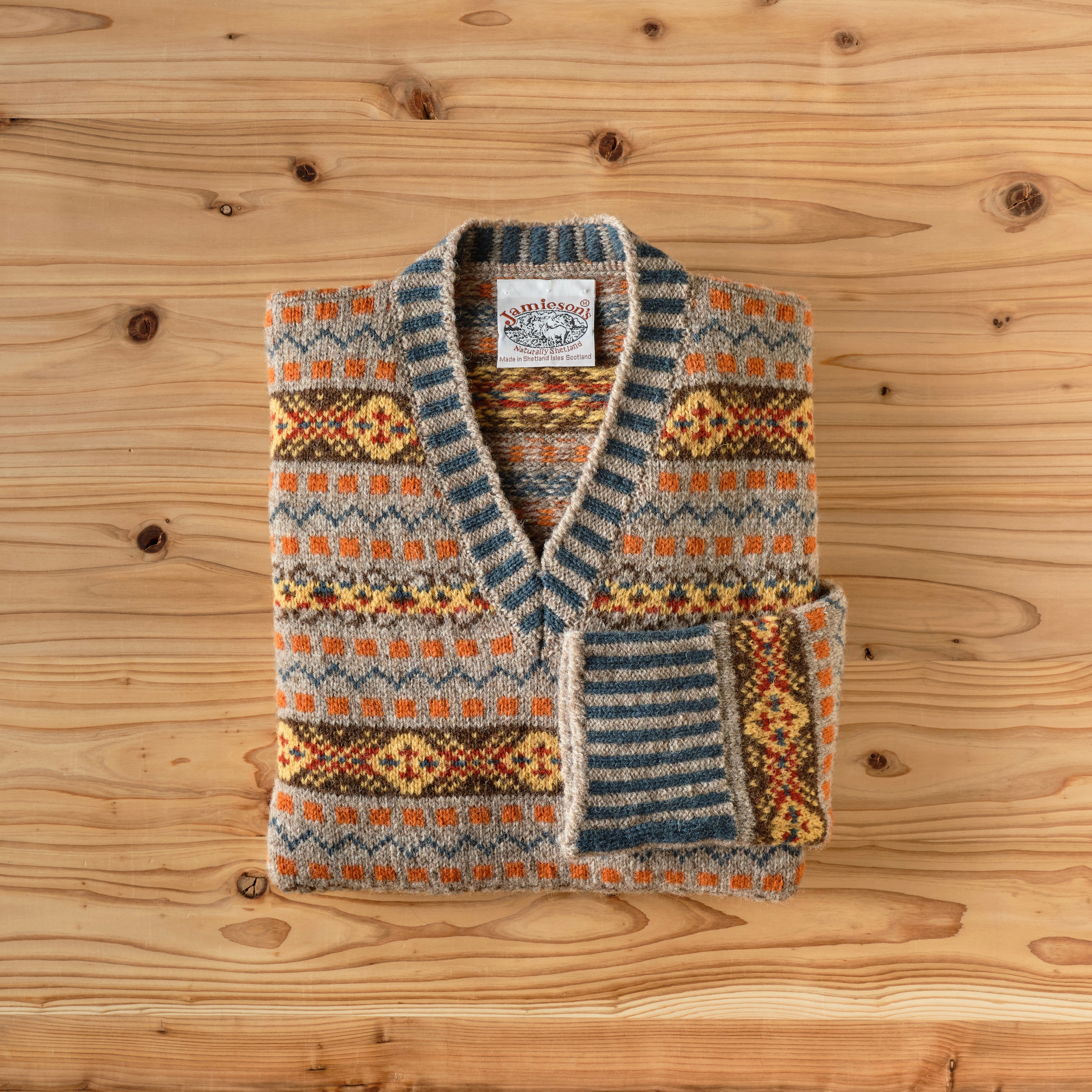 V-NECK FAIR ISLE SWEATER YOUNG PRINCE OF WALES – ANATOMICA NAGOYA