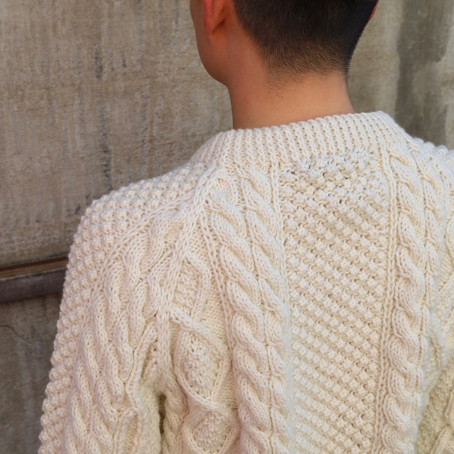 ATHENA DESIGNS for ANATOMICA ARAN SWEATER CREW NECK