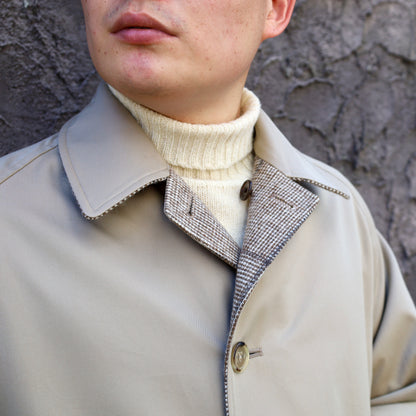 SINGLE RAGLAN COAT Ⅱ REVERSIBLE WINDOW CHECK BEIGE