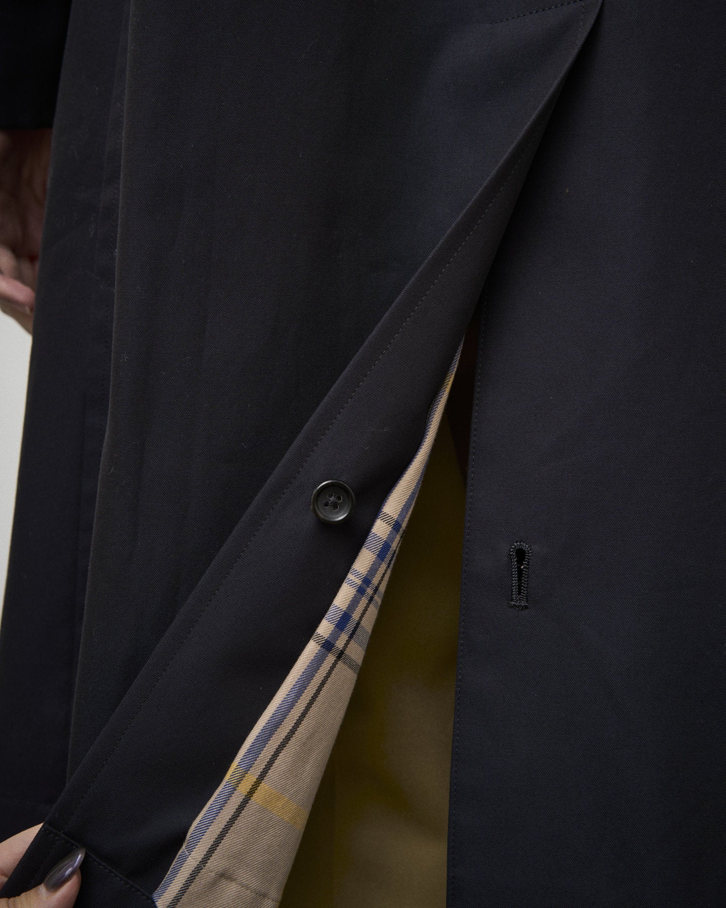 SINGLE RAGLAN COAT GABARDINE NAVY