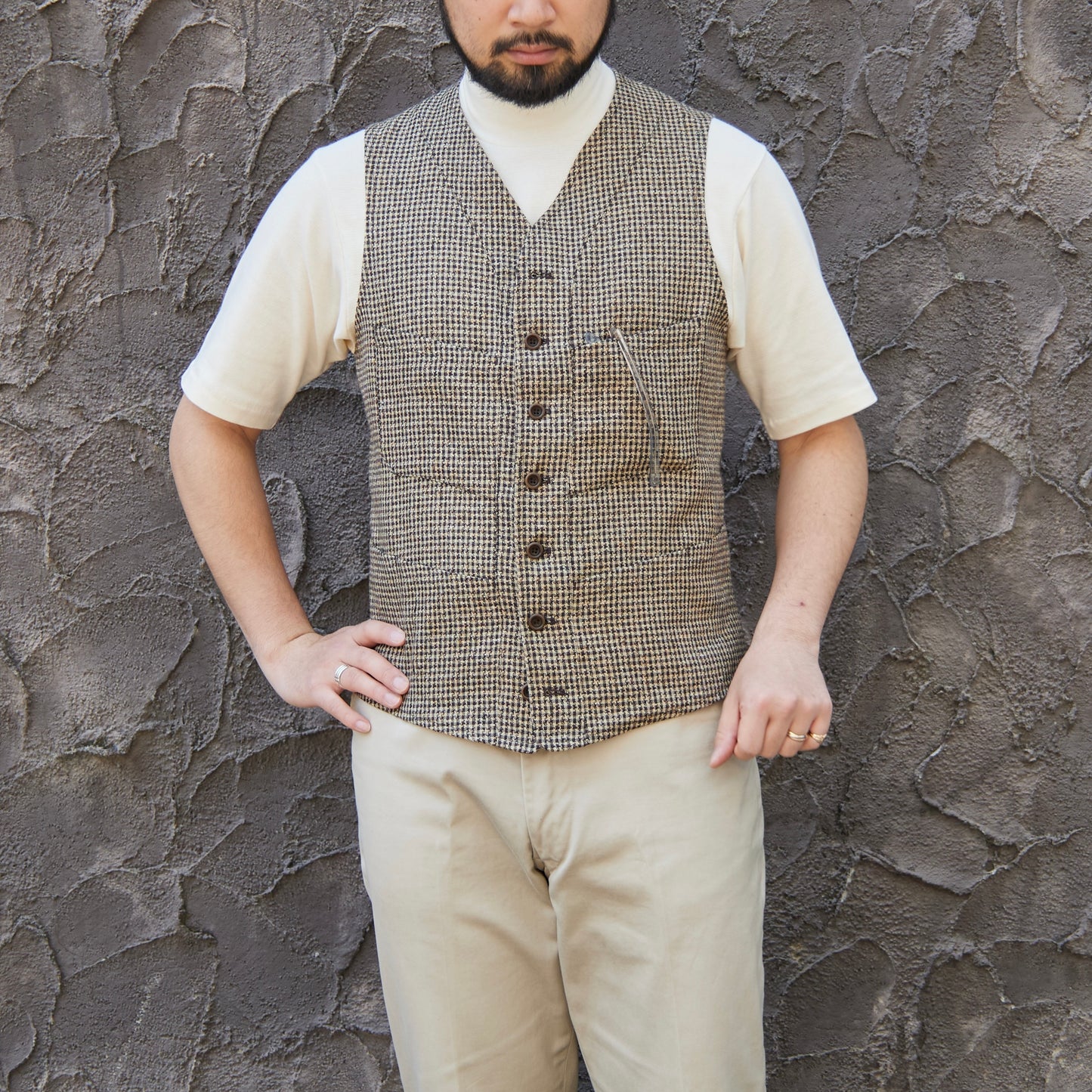 SAGAN LINEN STAR HOUNDS' TOOTH