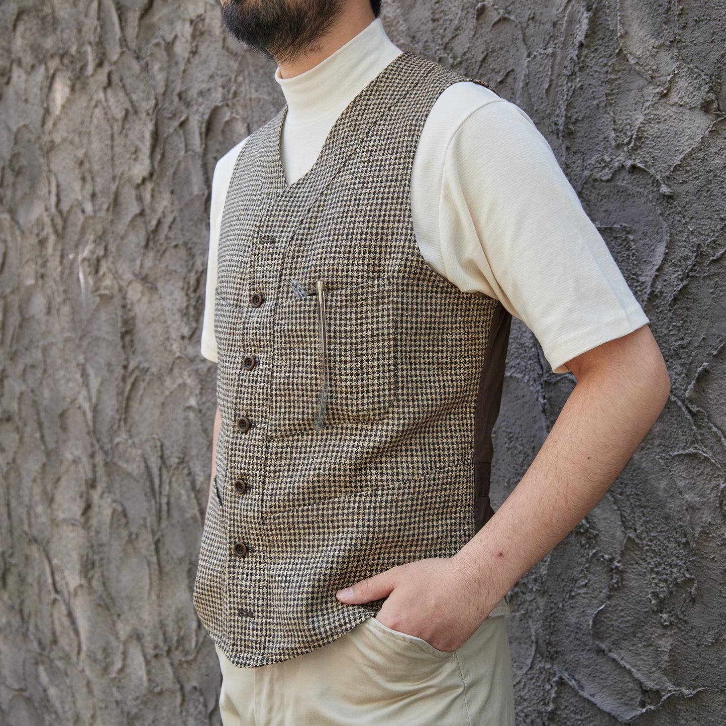 SAGAN LINEN STAR HOUNDS' TOOTH