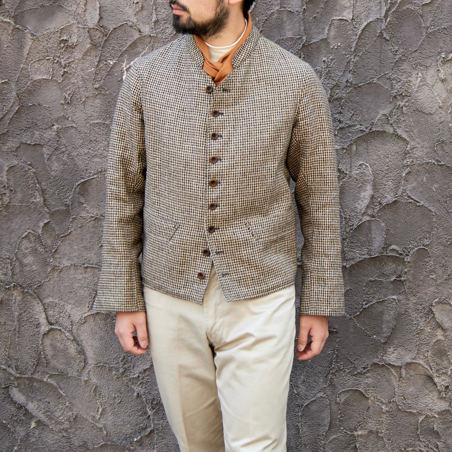 DOLMAN LINEN STAR HOUNDS' TOOTH