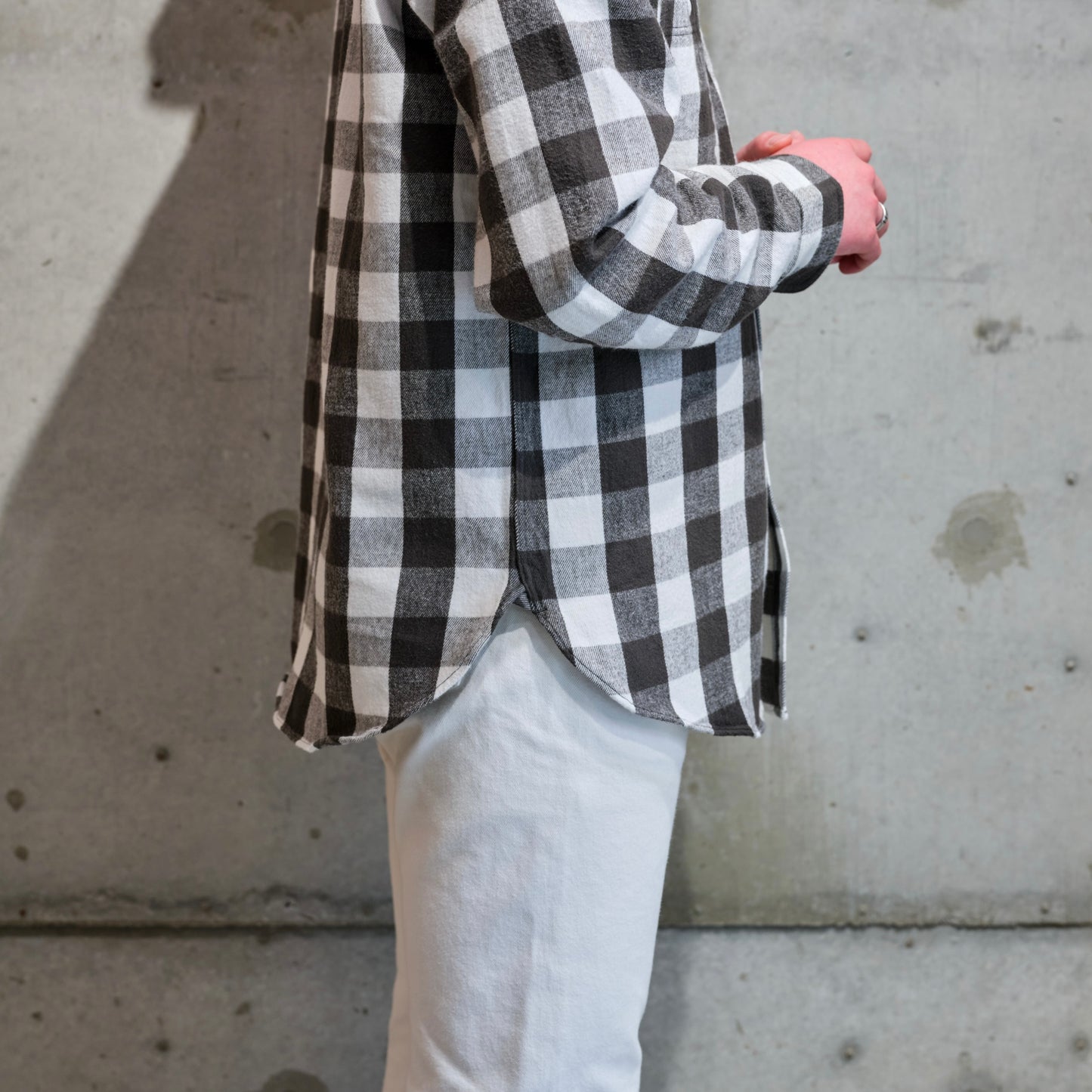 BIG YANK Y1945 SHRITS FLANNEL BROCK CHECK WHITE