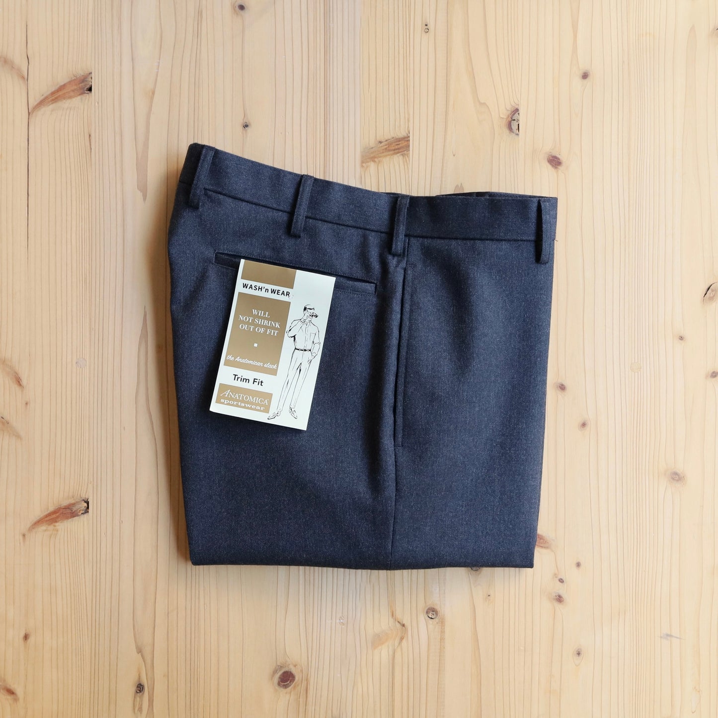 TRIM FIT PANTS Ⅲ WOOL SERGE CHARCOAL