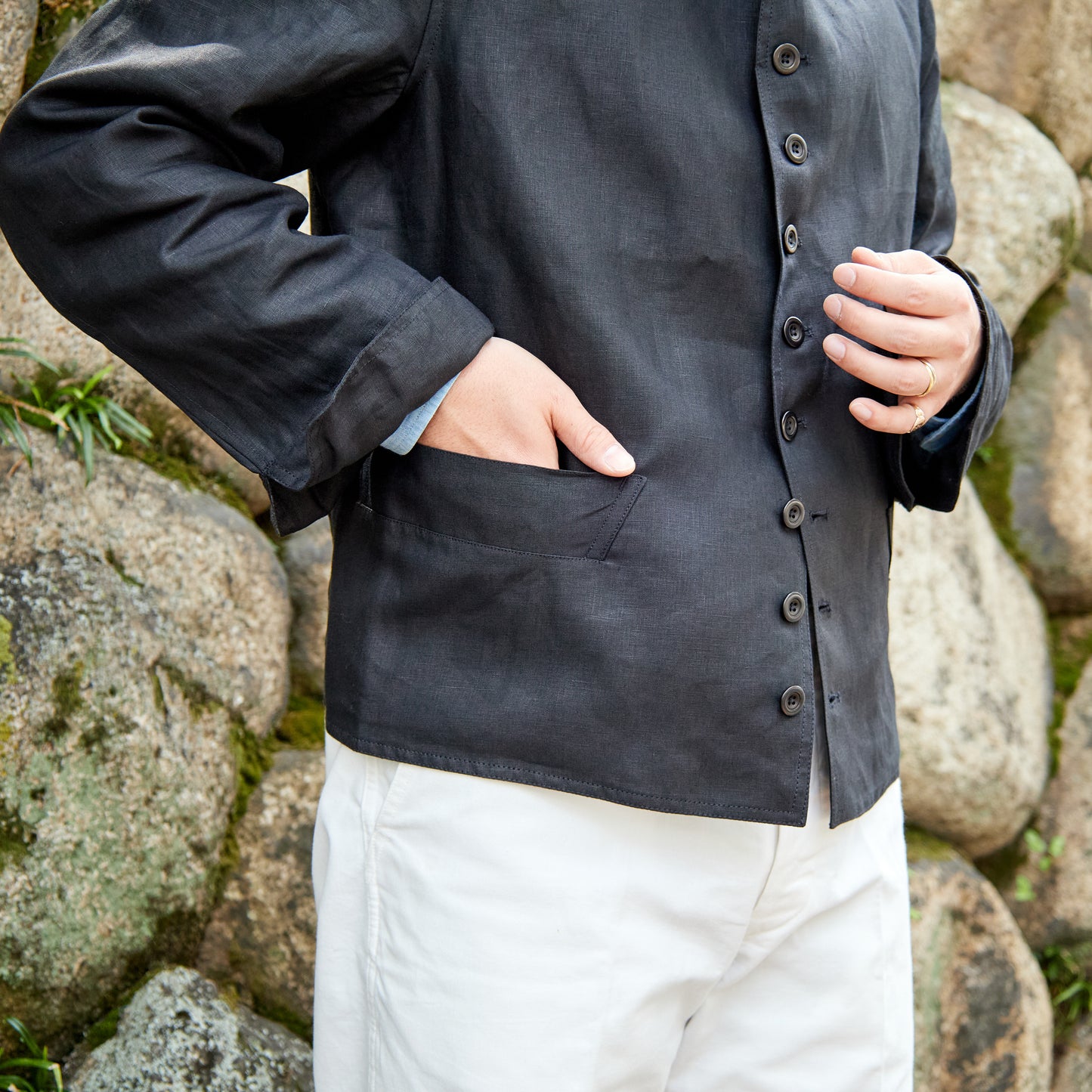 DOLMAN IRISH LINEN BLACK