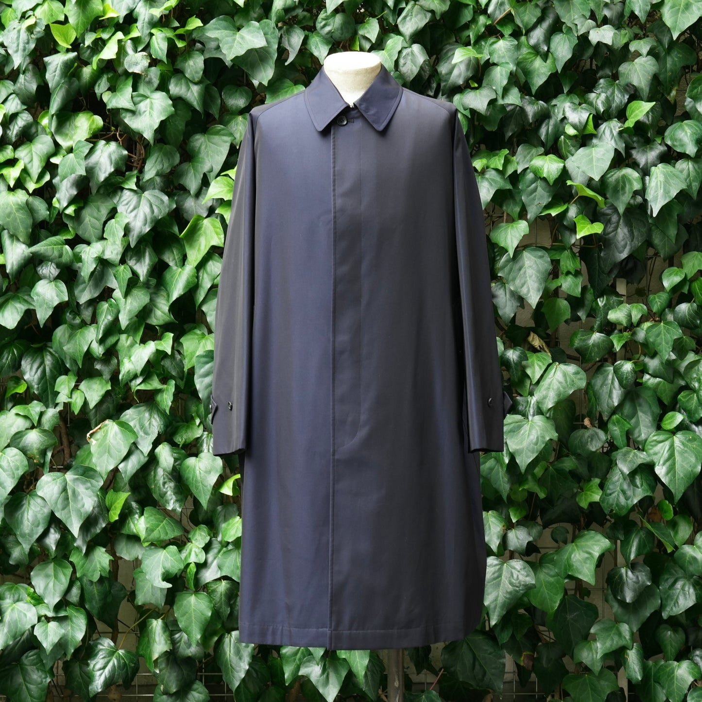 SINGLE RAGLAN COAT GABARDINE NAVY