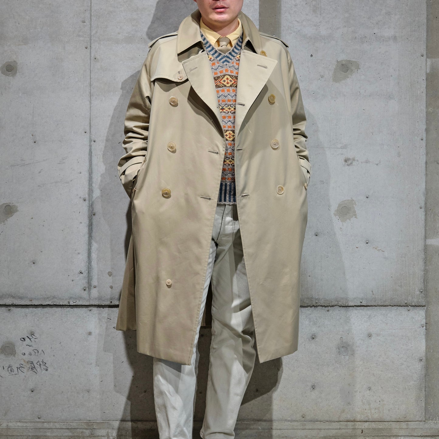 TRENCH COAT GABARDINE BEIGE
