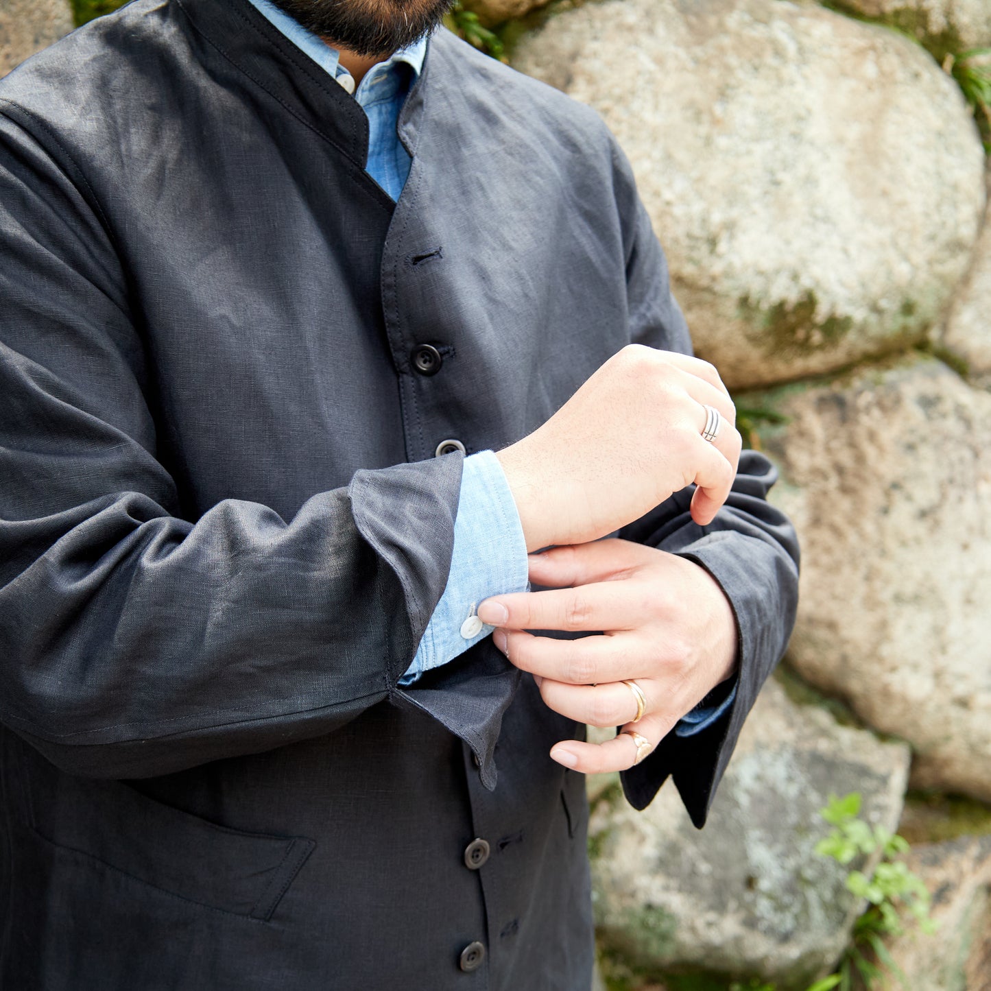 DOLMAN IRISH LINEN BLACK