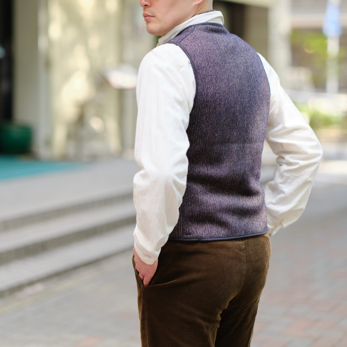 BEACH CLOTH VEST SALT & PEPPER