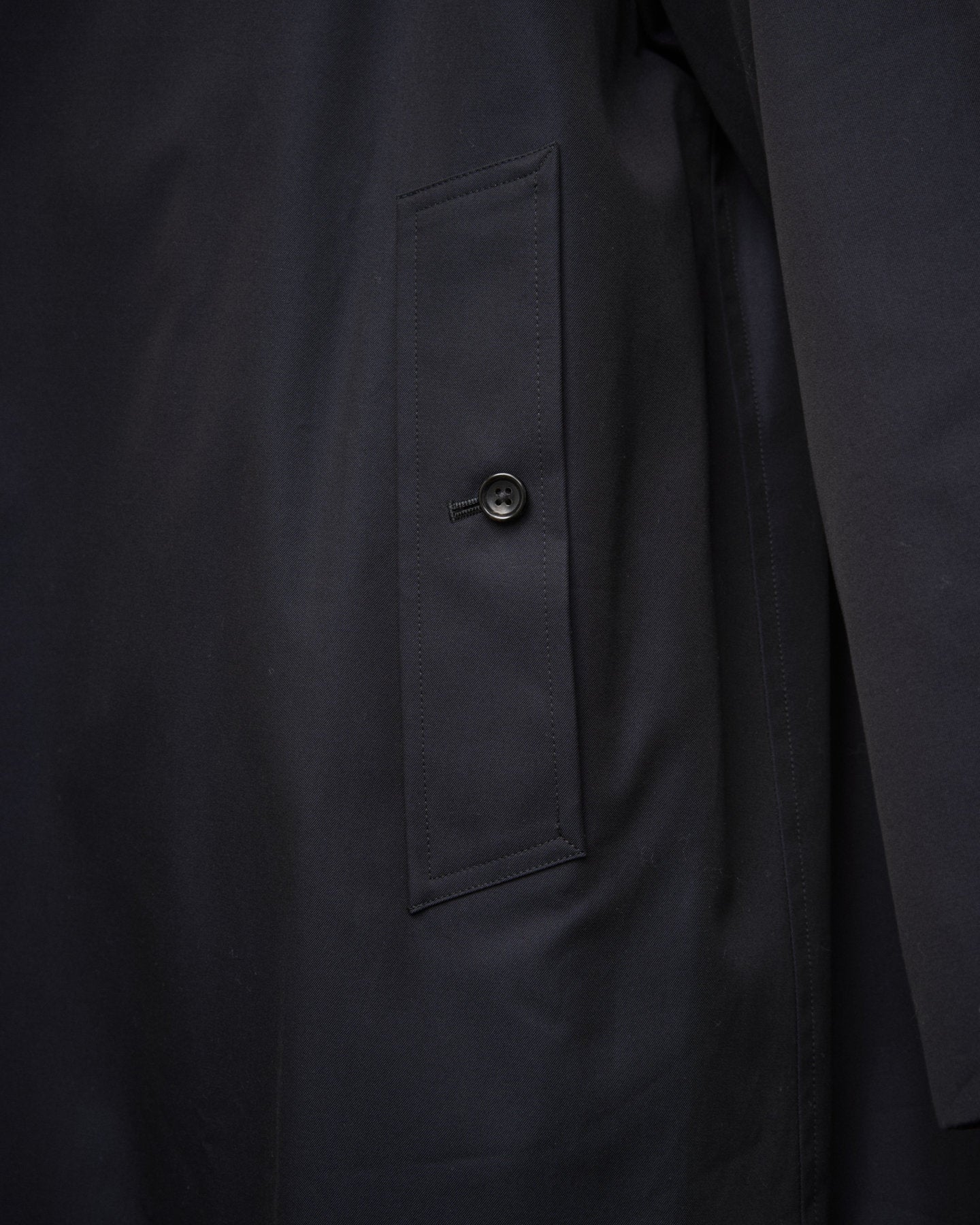 SINGLE RAGLAN COAT GABARDINE NAVY