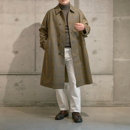 SINGLE RAGLAN COAT Ⅱ REVERSIBLE OVER CHECK BEIGE