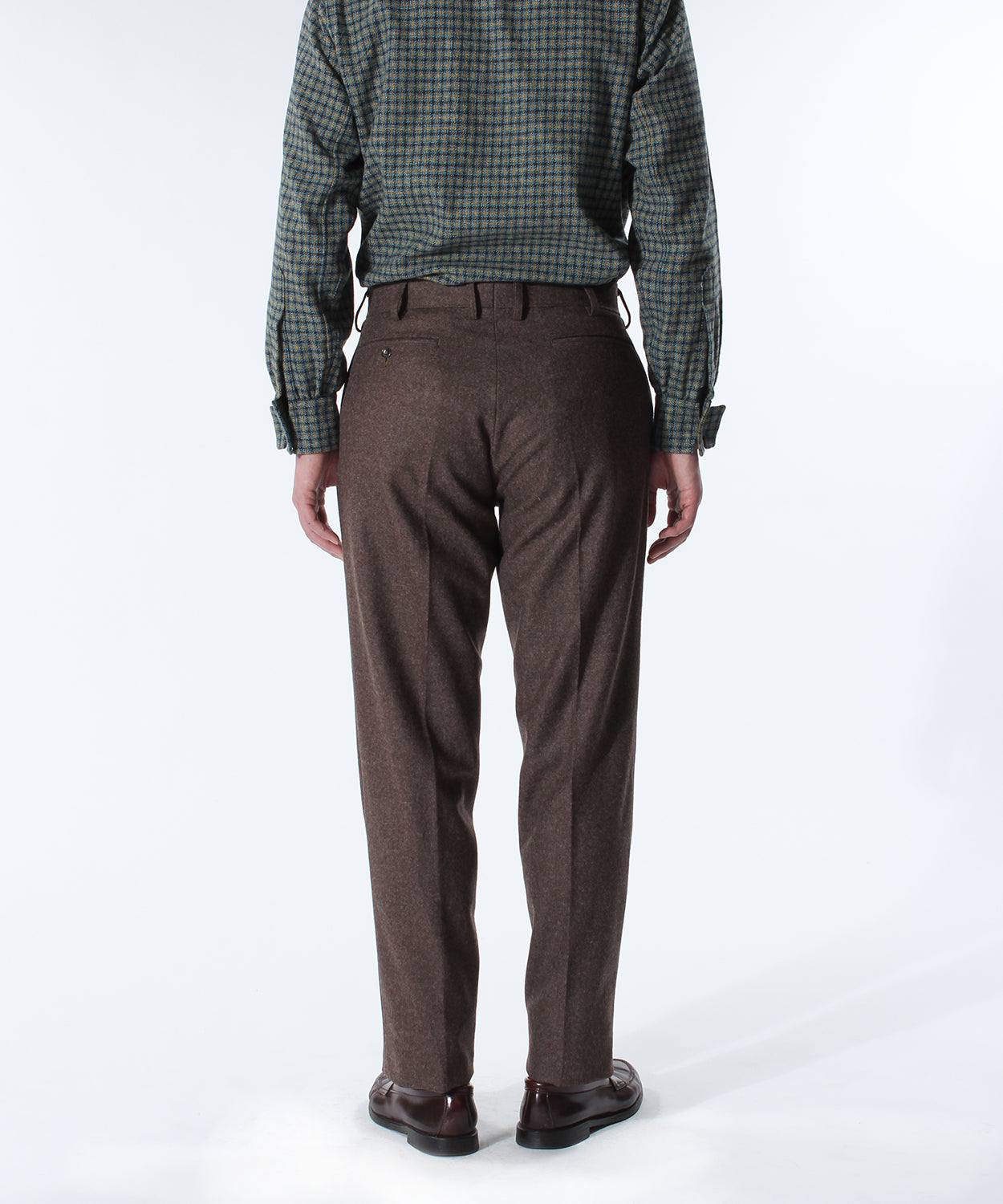 TRIM FIT PANTS Ⅲ WOOL FLANNEL BROWN