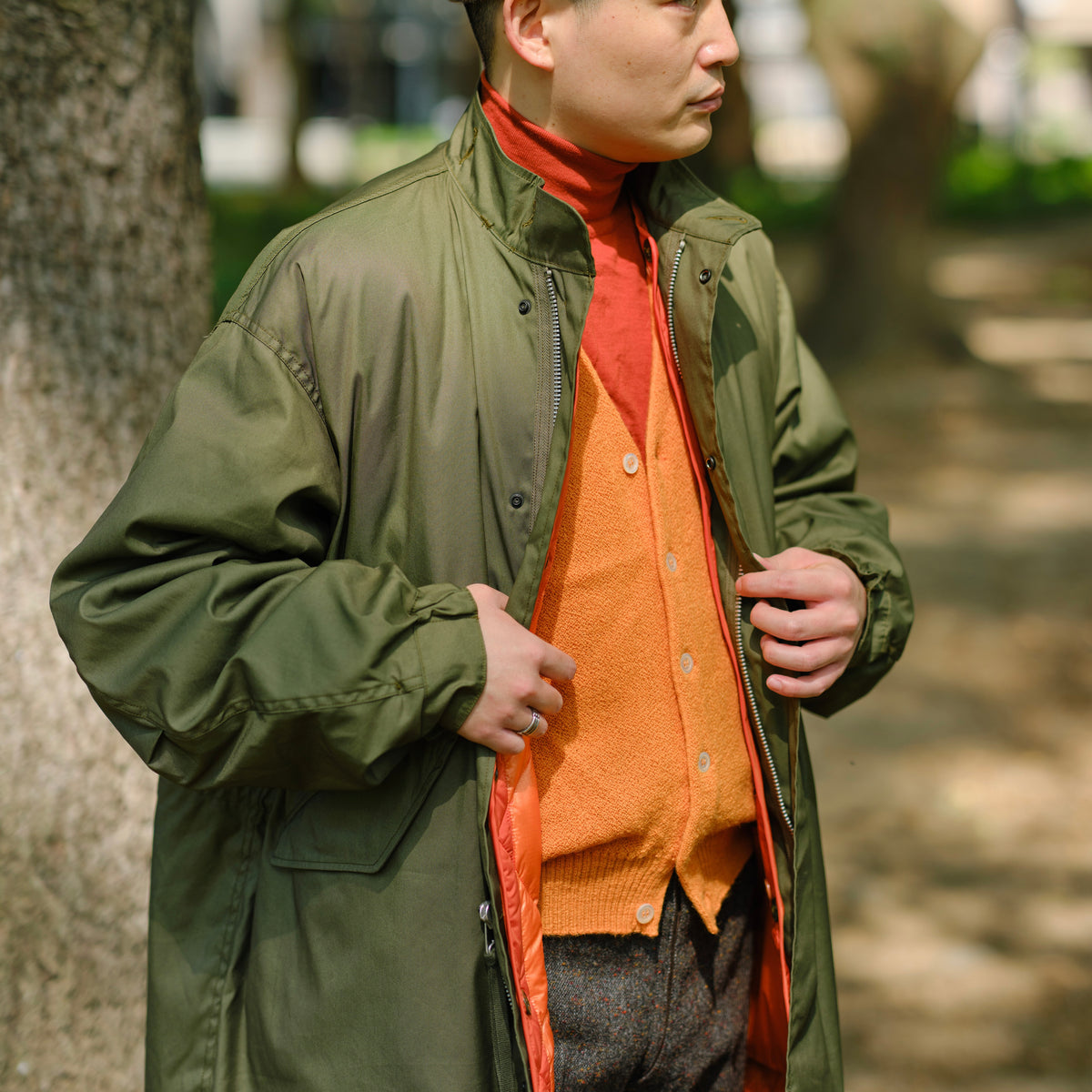 RMFC M65 FISHTAIL PARKA VINTAGE POPLIN  with DOWN LINER OLIVE