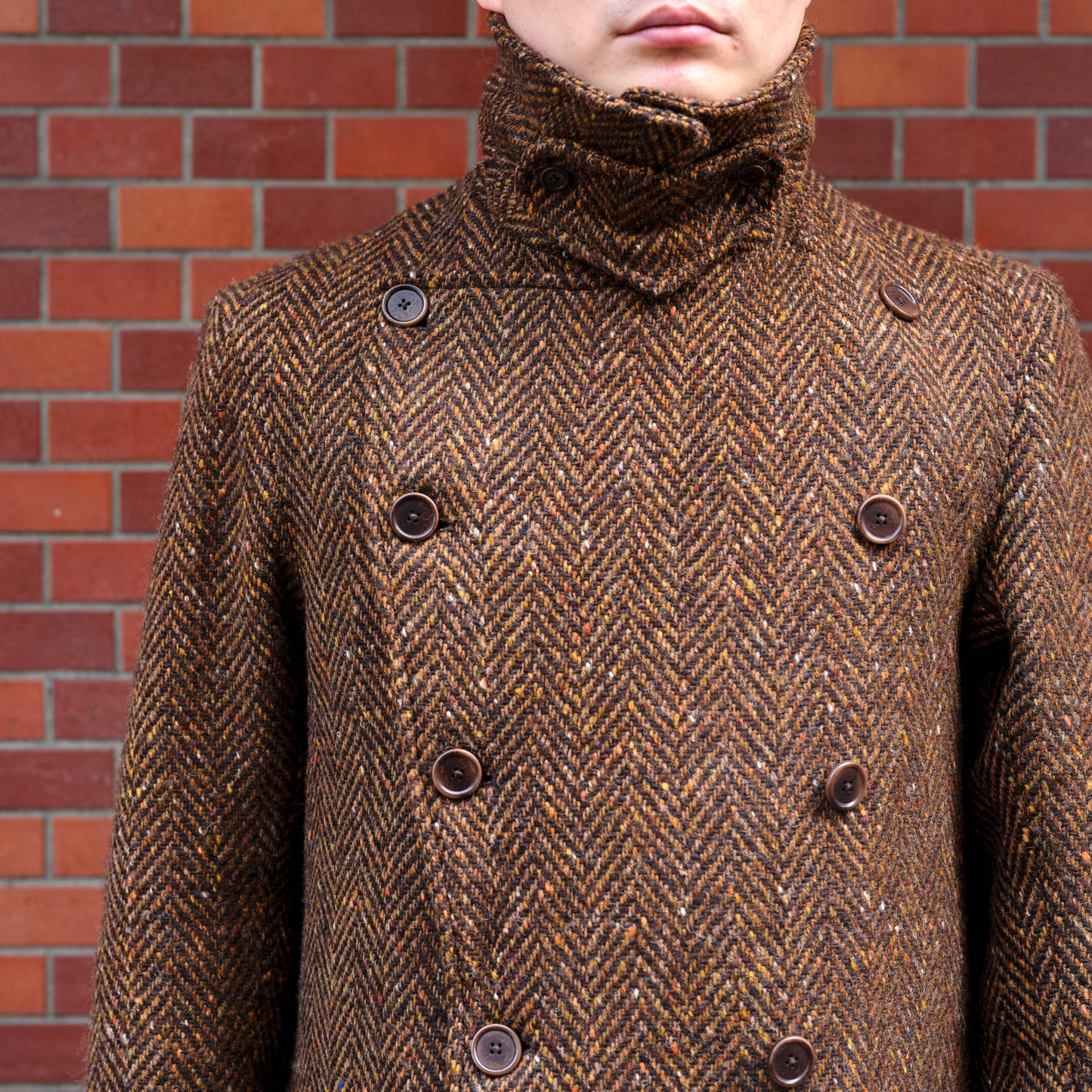 WINSTON COATING TWEED HERING BONE