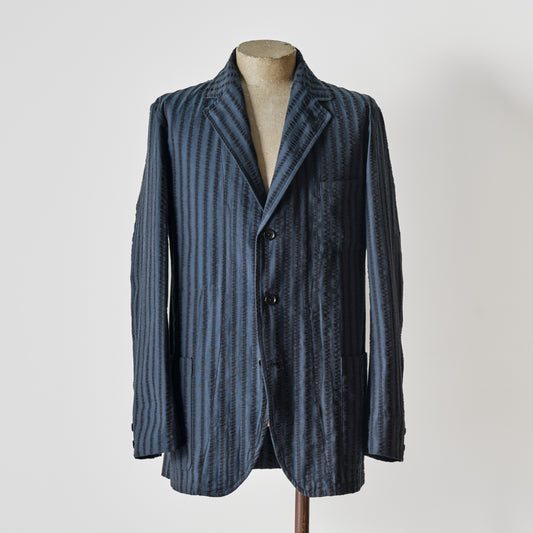 【NAGOYA LIMITED】DIOGENE WIDE SEERSUCKER GREEN STRIPE