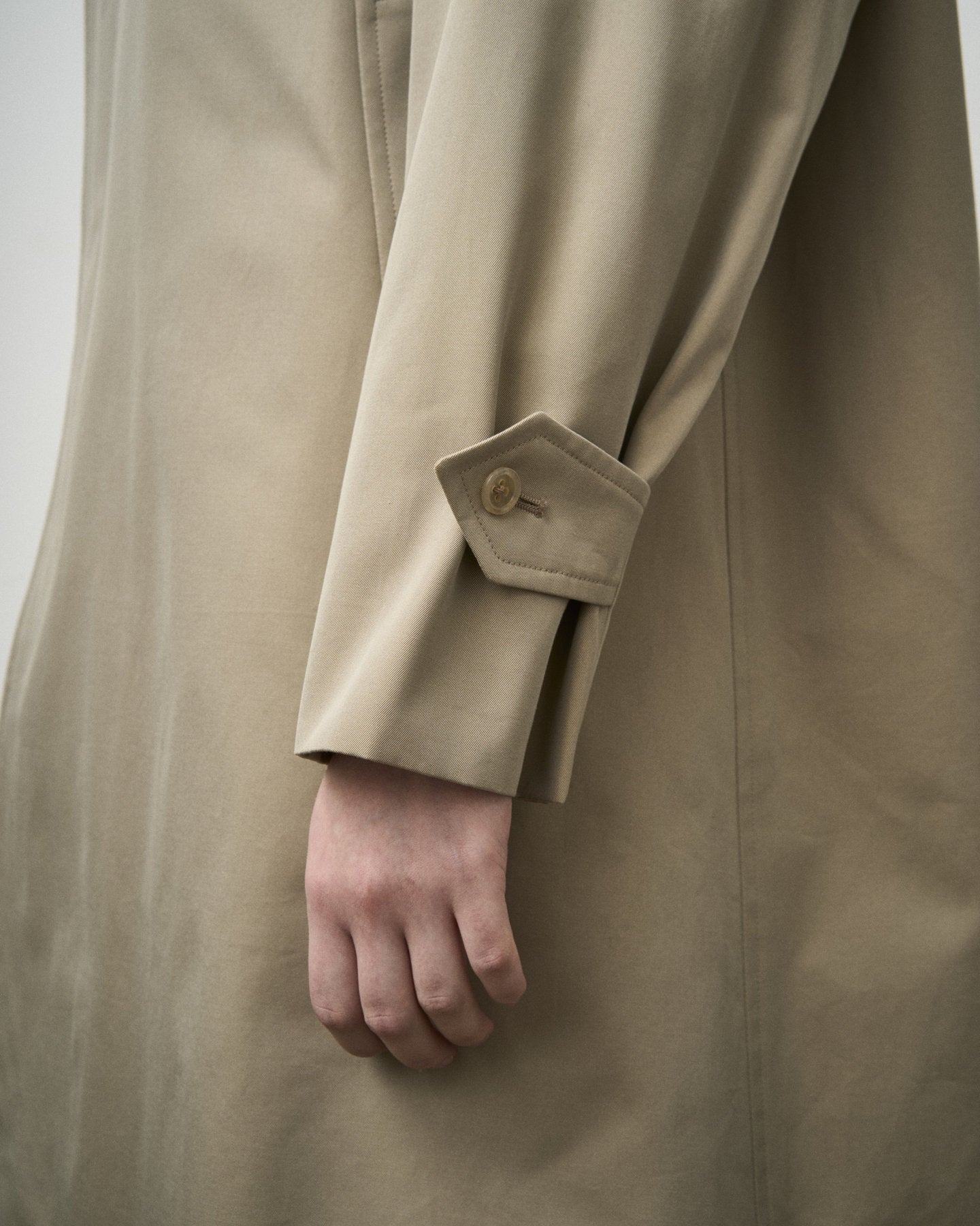 SINGLE RAGLAN COAT GABARDINE BEIGE