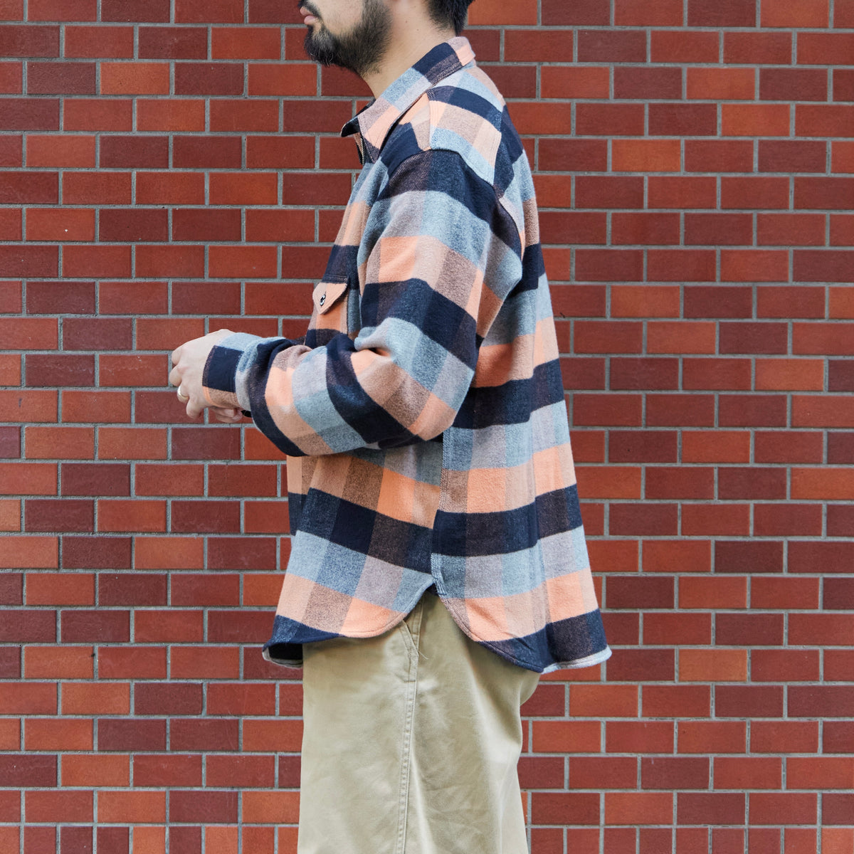 【Launch on September 12th】BIG YANK Y1936 HALF-ZIP SHIRTS FLANNEL BROCK CHECK