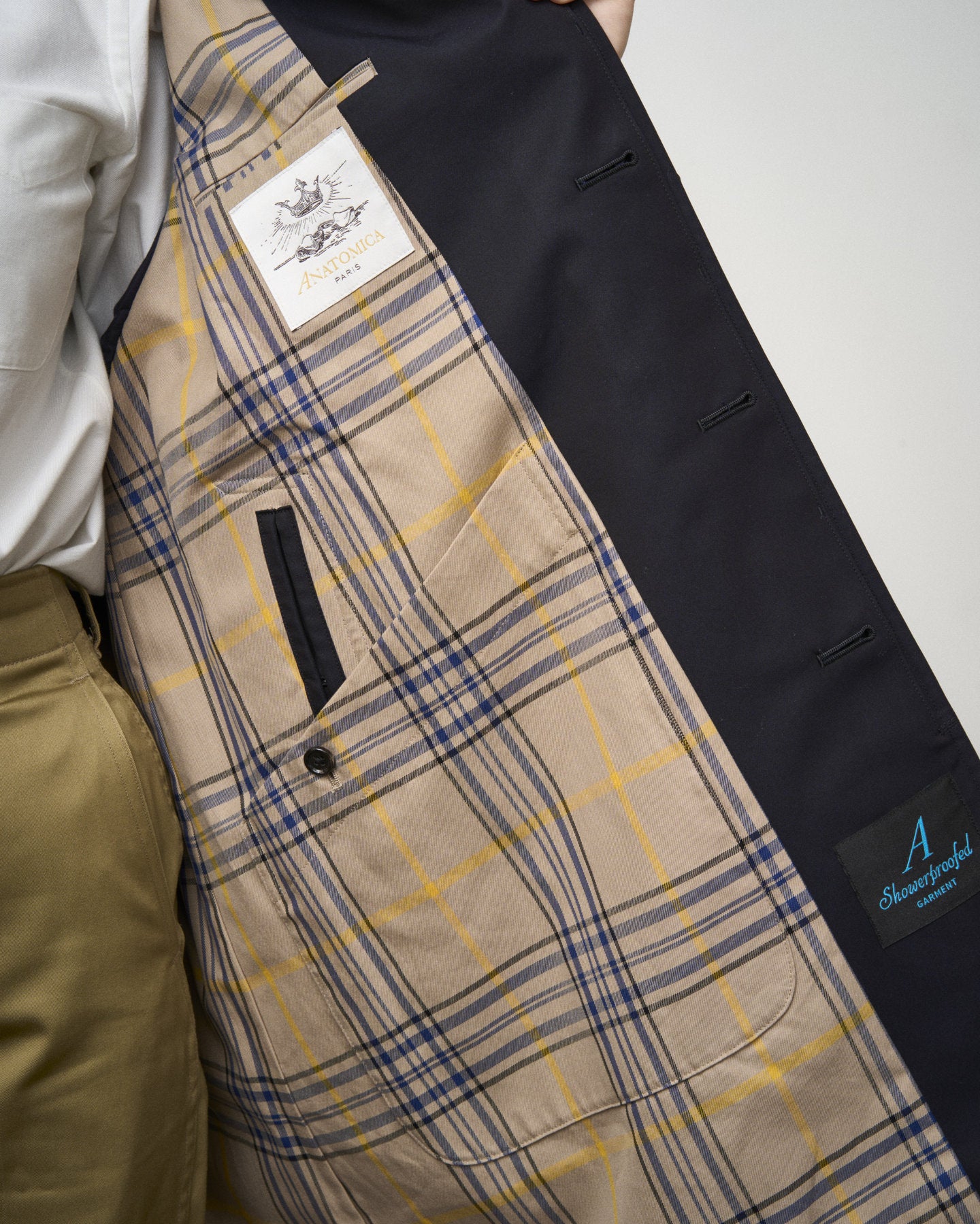 SINGLE RAGLAN COAT GABARDINE NAVY