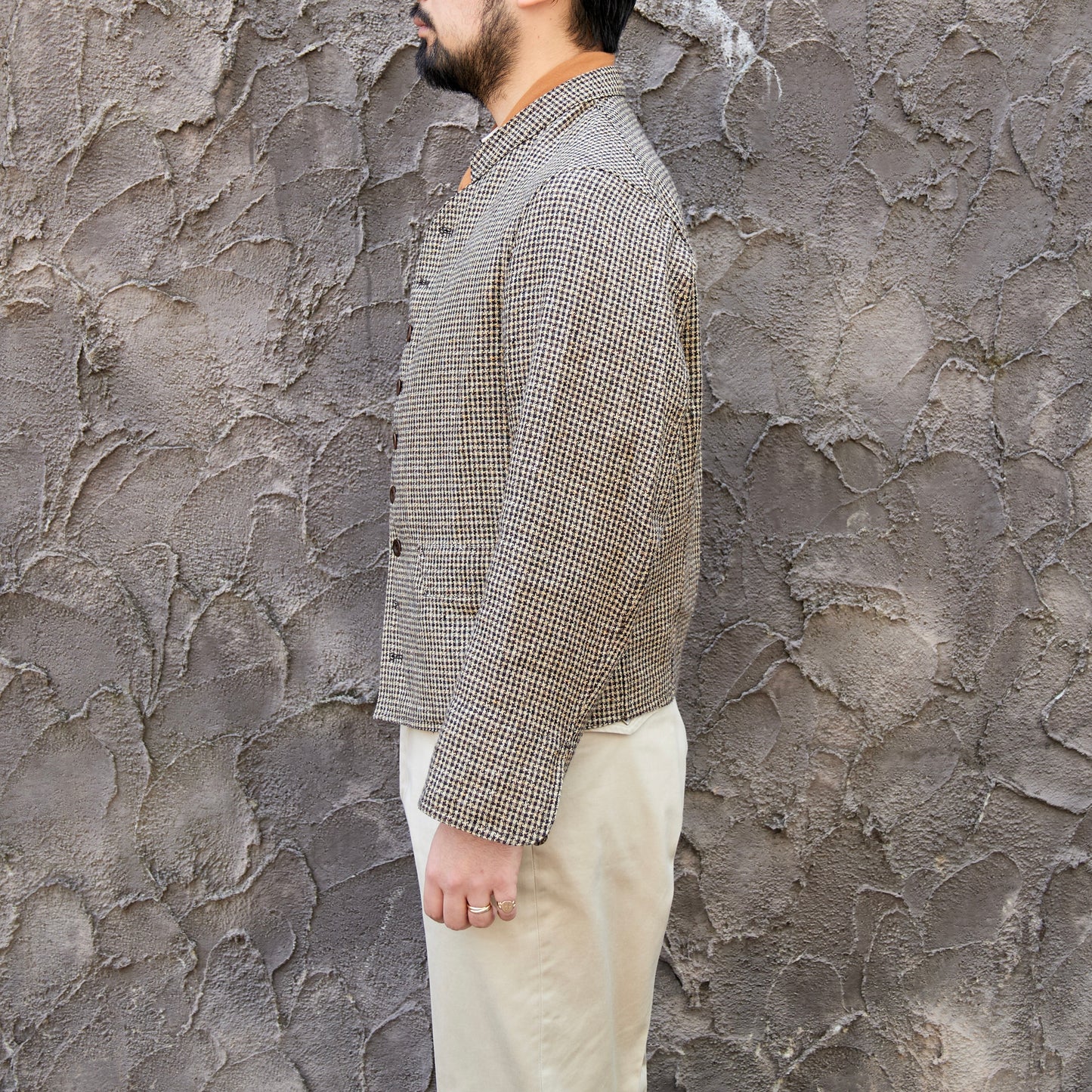 DOLMAN LINEN STAR HOUNDS' TOOTH