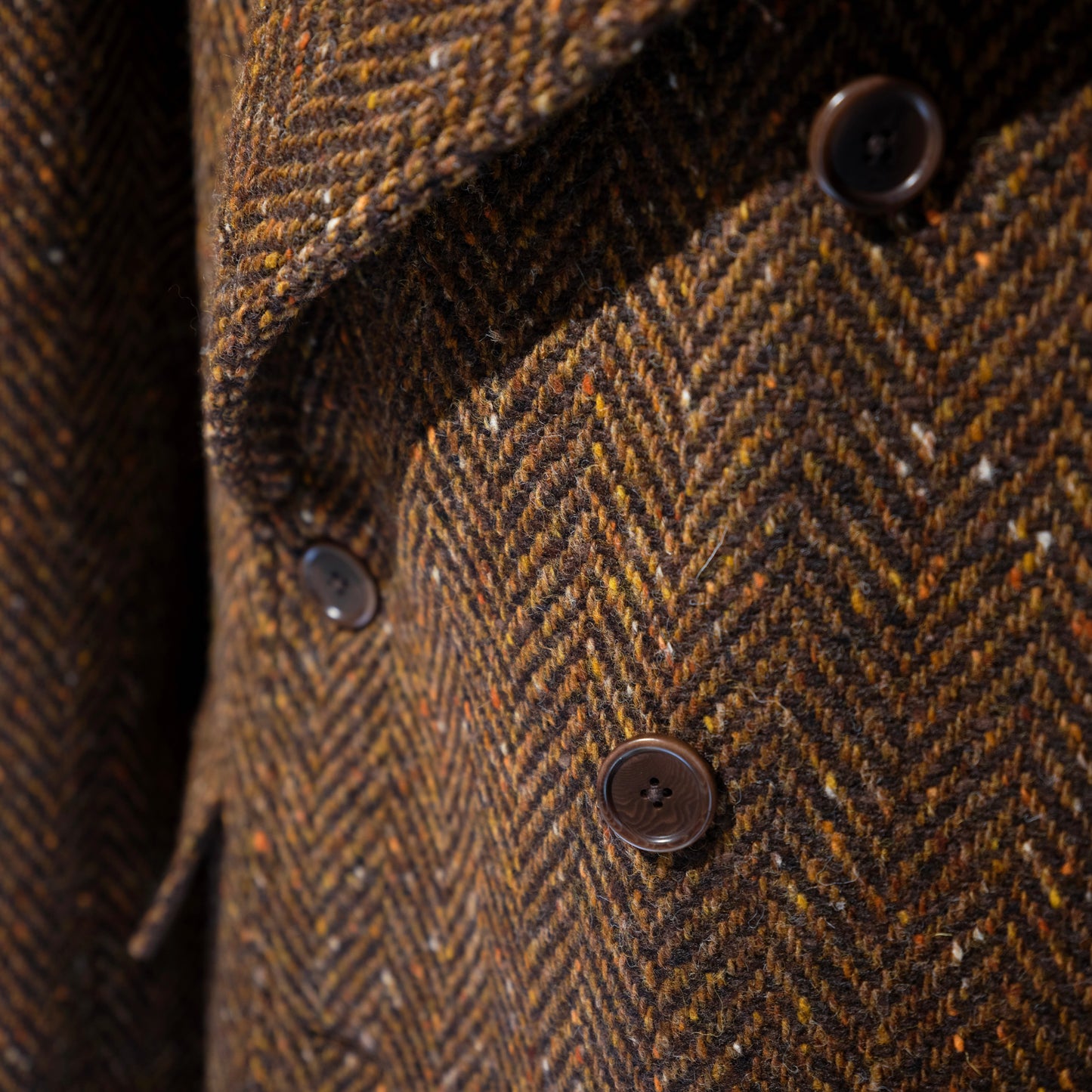 WINSTON COATING TWEED HERING BONE