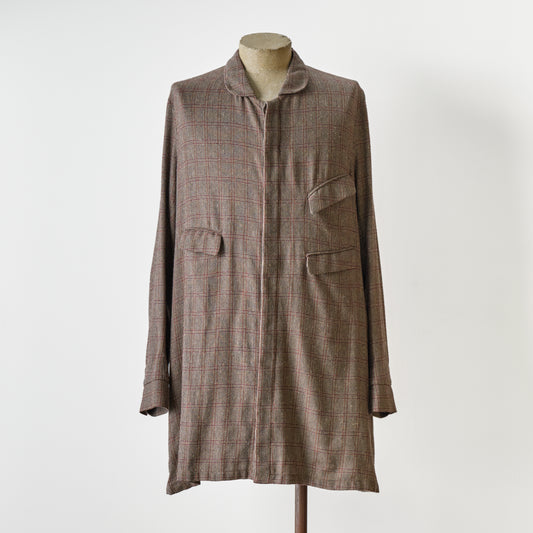 【30％ OFF】ARTHUR COTTON SILK BROWN CHECKS