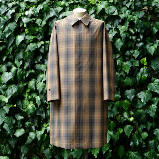 SINGLE RAGLAN COAT Ⅸ COTTON CAMEL CHECK