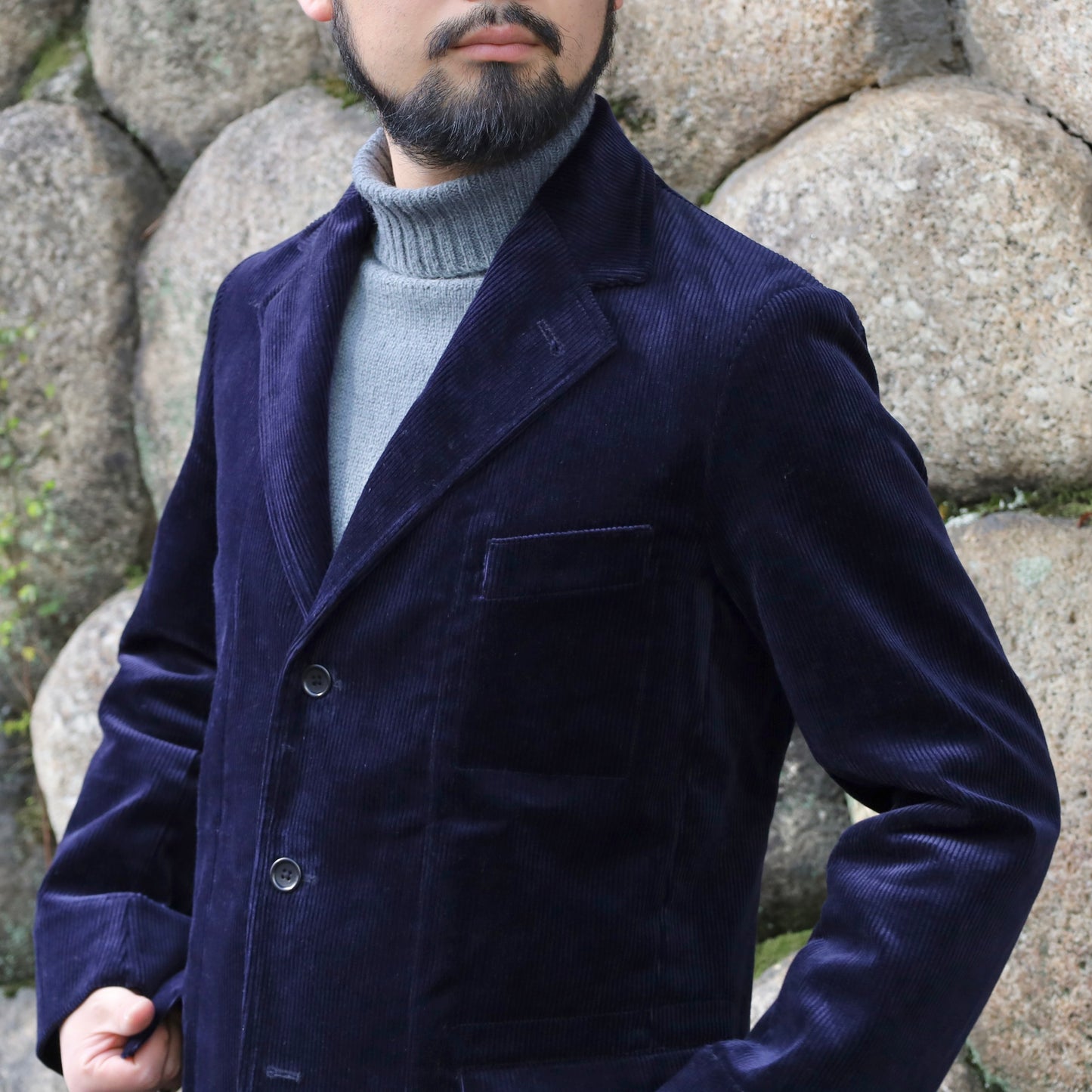 HOBEREAU ENGLISH CORDUROY NAVY