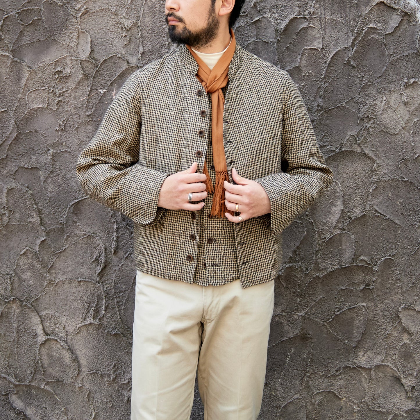 DOLMAN LINEN STAR HOUNDS' TOOTH