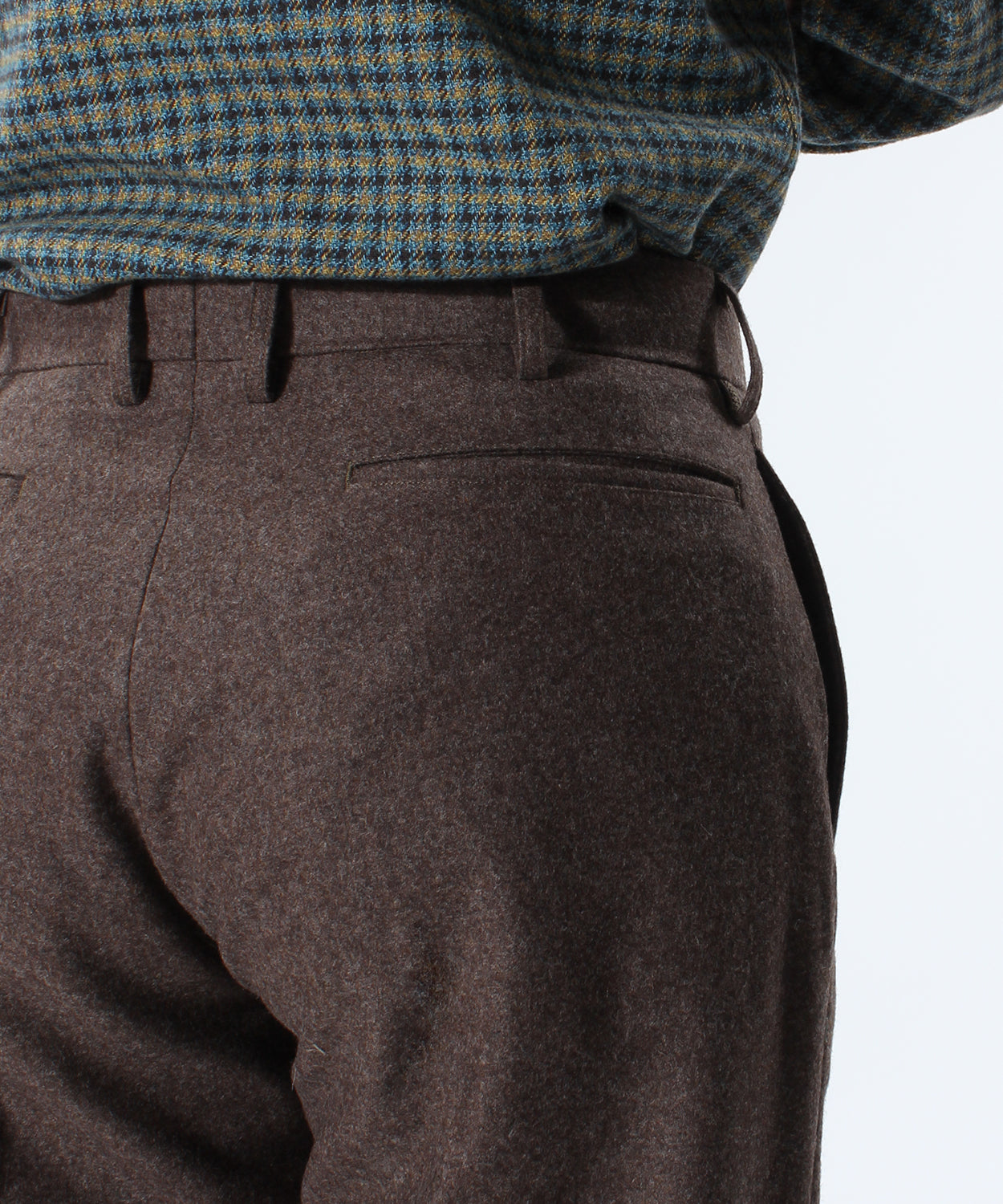 TRIM FIT PANTS Ⅲ WOOL FLANNEL BROWN