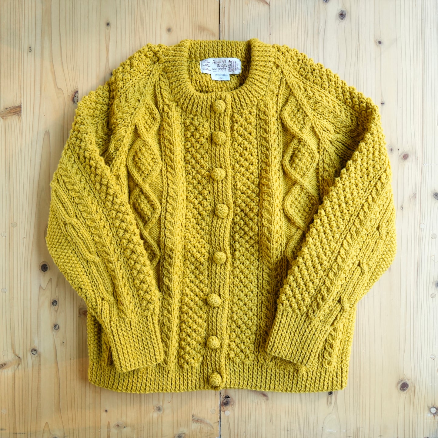 ATHENA DESIGNS for ANATOMICA ARAN CARDIGAN