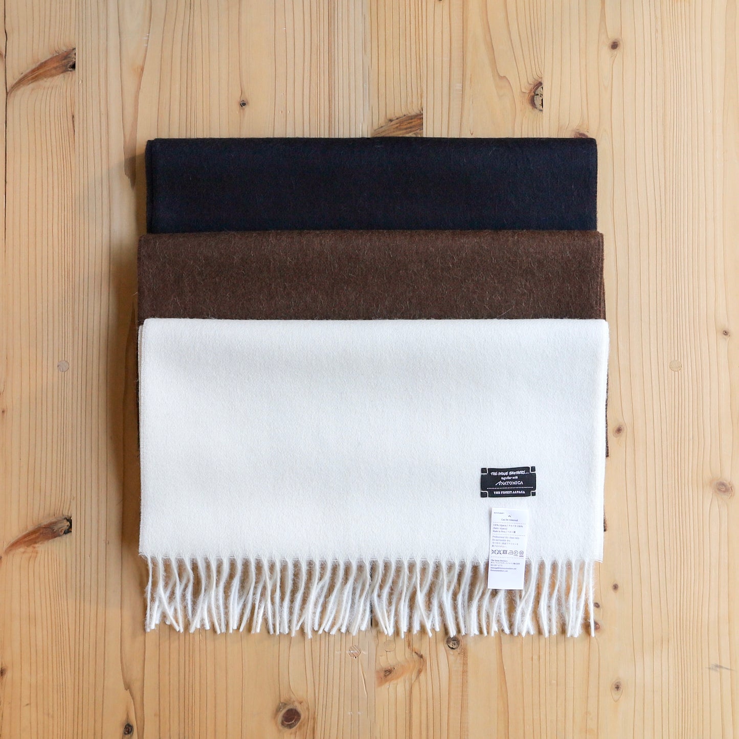 THE INOUE BROTHERS for ANATOMICA BRUSHED SCARF