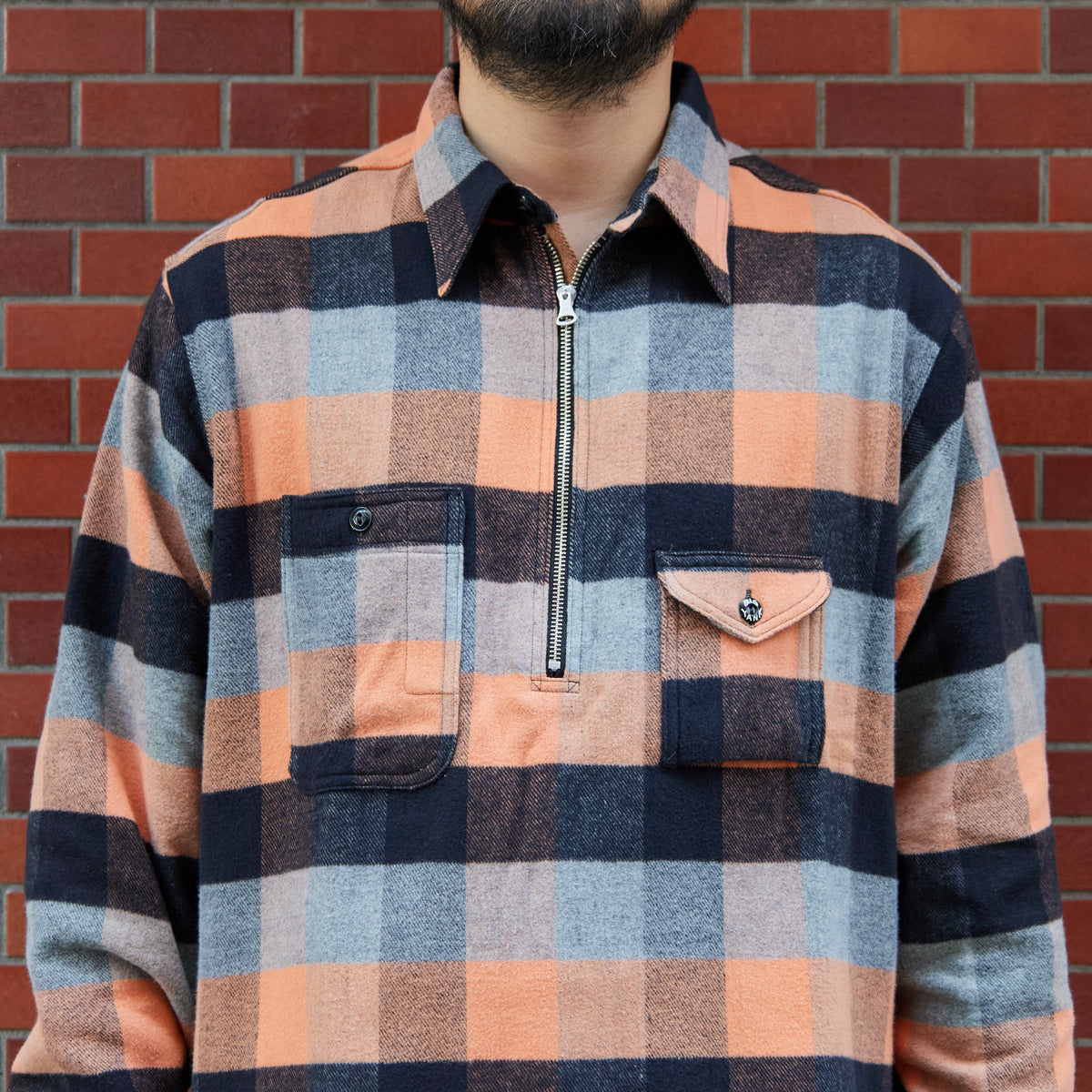 【Launch on September 12th】BIG YANK Y1936 HALF-ZIP SHIRTS FLANNEL BROCK CHECK