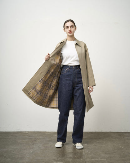SINGLE RAGLAN COAT GABARDINE BEIGE