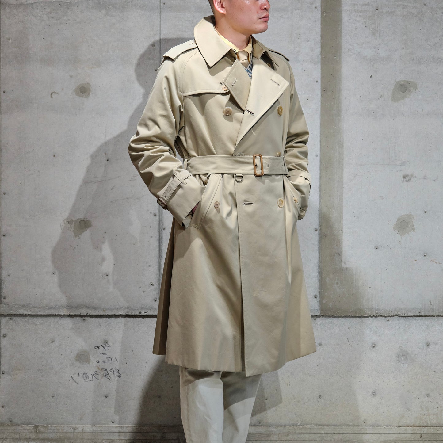 TRENCH COAT GABARDINE BEIGE
