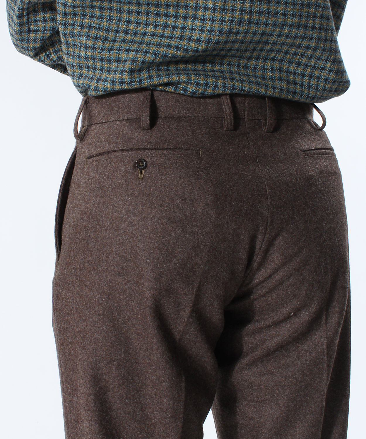 TRIM FIT PANTS Ⅲ WOOL FLANNEL BROWN