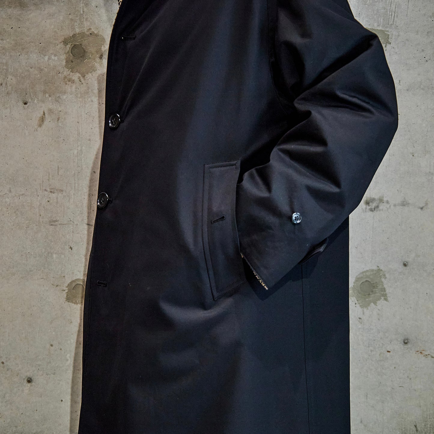 SINGLE RAGLAN COAT Ⅱ REVERSIBLE BLACK for 2025FW