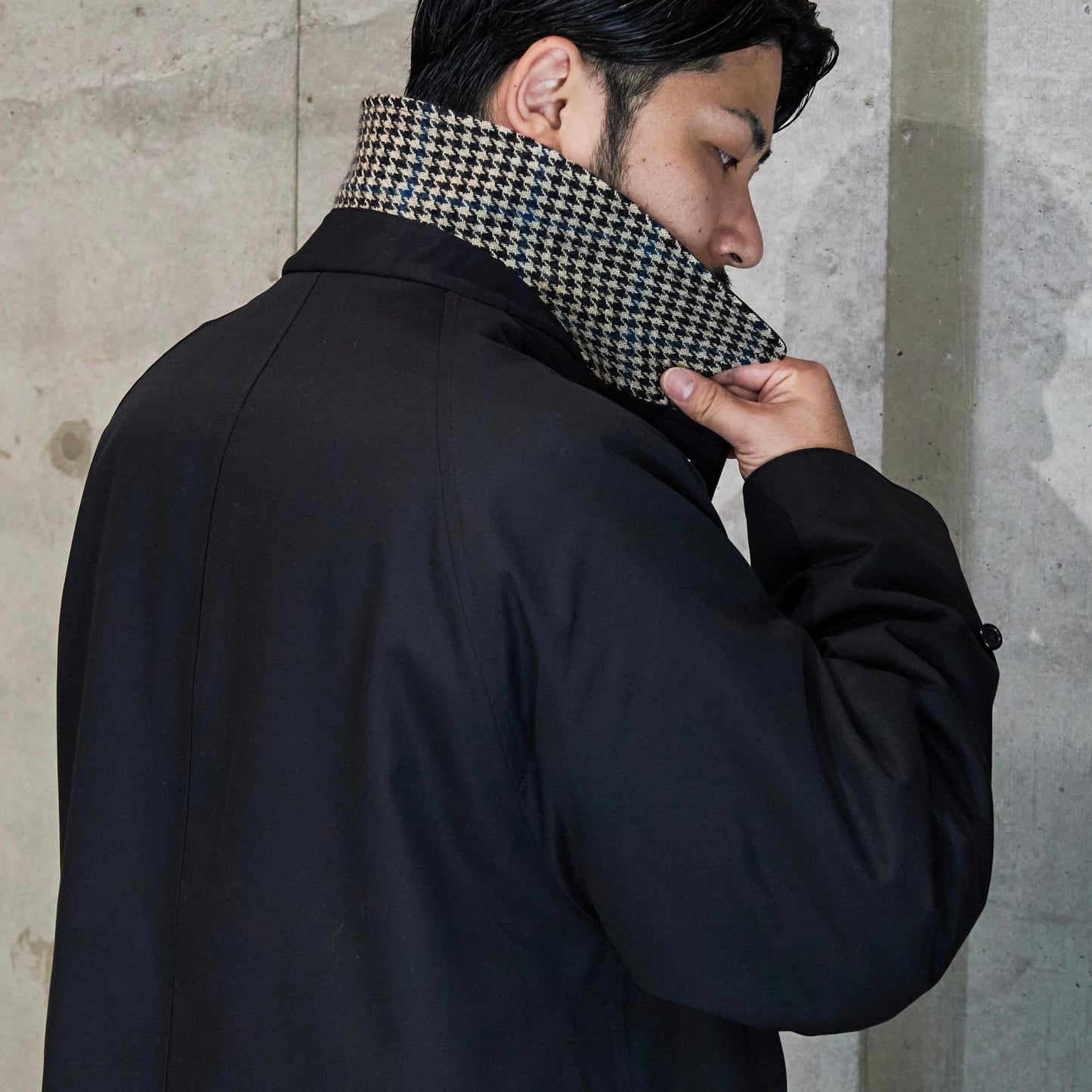 SINGLE RAGLAN COAT Ⅱ REVERSIBLE BLACK for 2025FW