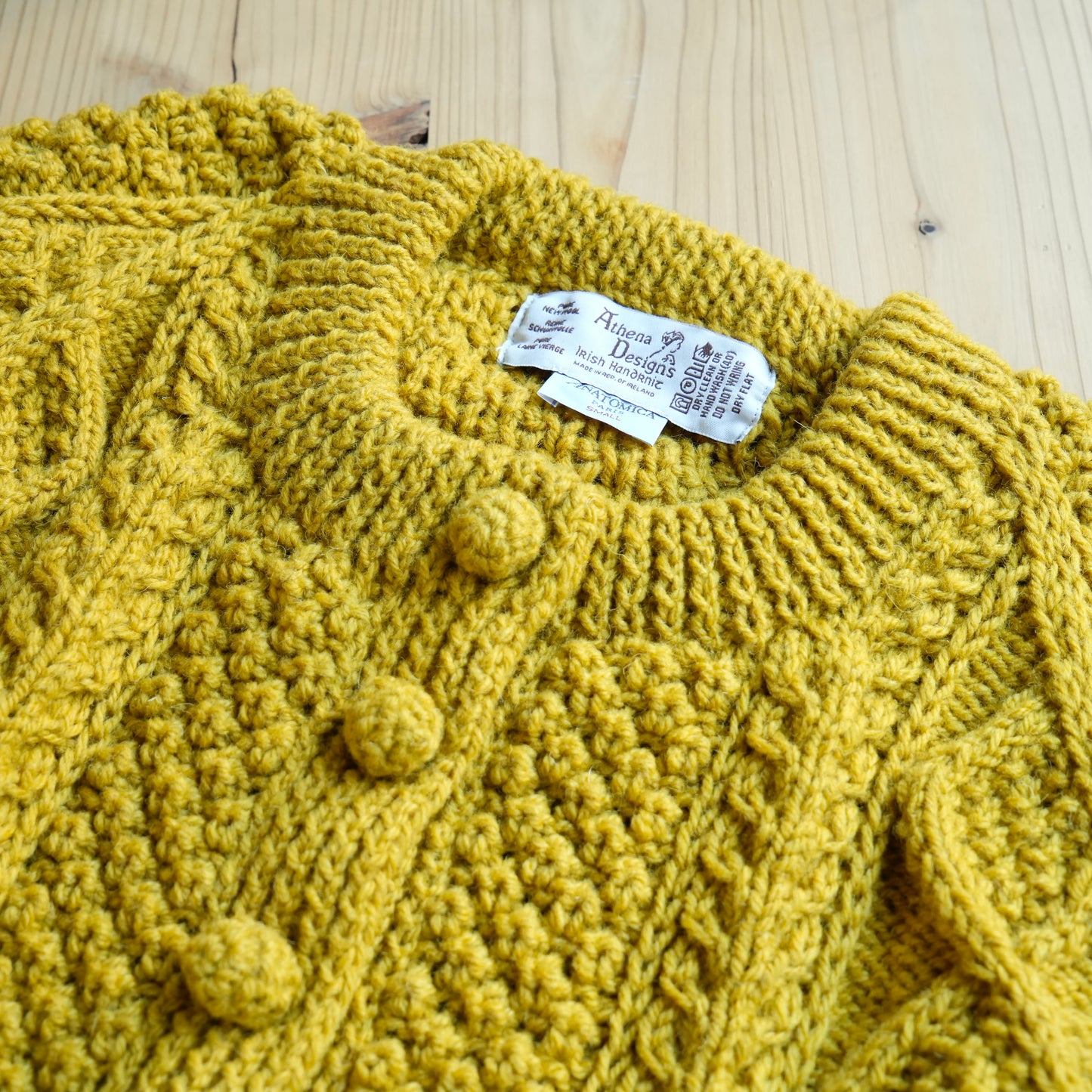 ATHENA DESIGNS for ANATOMICA ARAN CARDIGAN