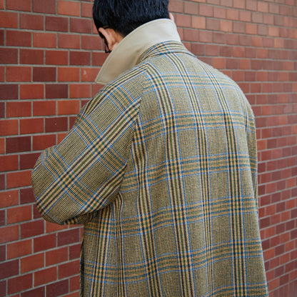 SINGLE RAGLAN COAT Ⅱ REVERSIBLE OVER CHECK BEIGE