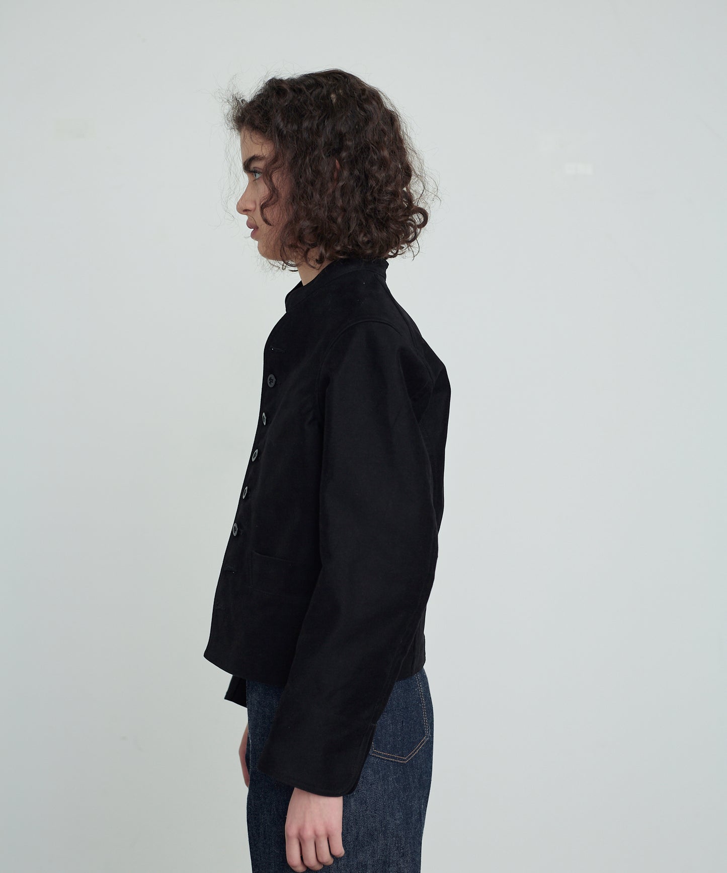 LADIES DOLMAN MOLESKIN BLACK
