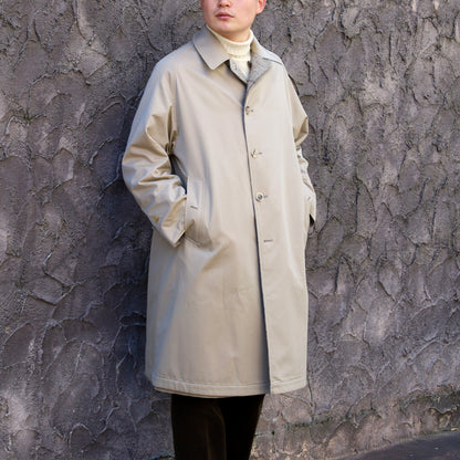 SINGLE RAGLAN COAT Ⅱ REVERSIBLE WINDOW CHECK BEIGE
