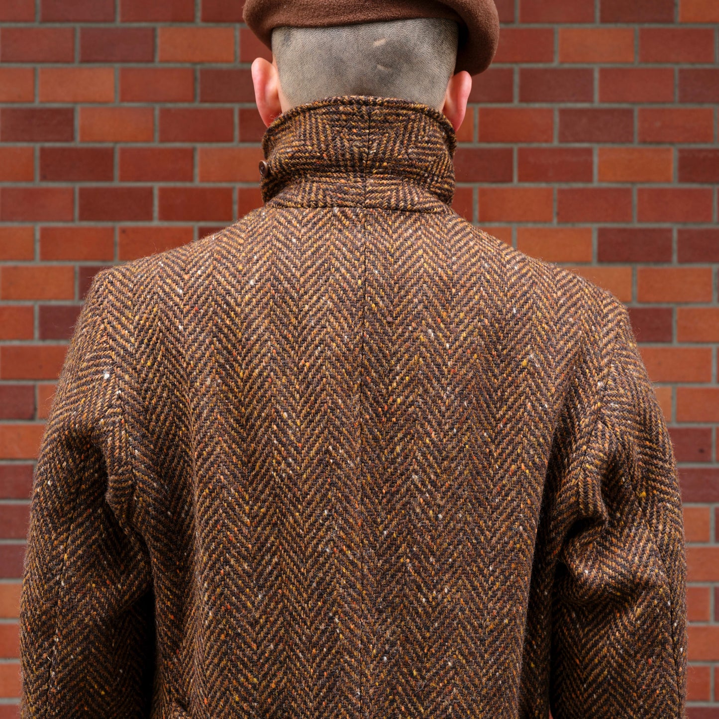 WINSTON COATING TWEED HERING BONE