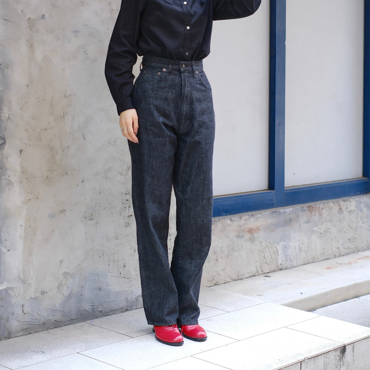 618 MARILYN DENIM BLACK ONE WASH
